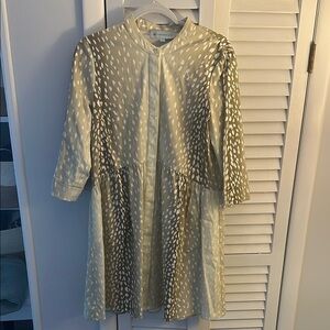 Tuckernuck Cream and White Antelope Patterned Dress